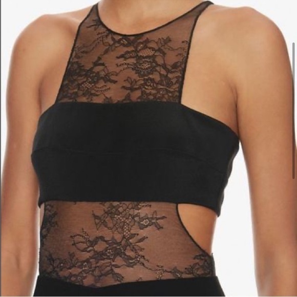 Noam Hanoch Nikka Bandeau Lace Cut Out Jumpsuit Black ASO Taylor Swift Sz 2 - Picture 6 of 16